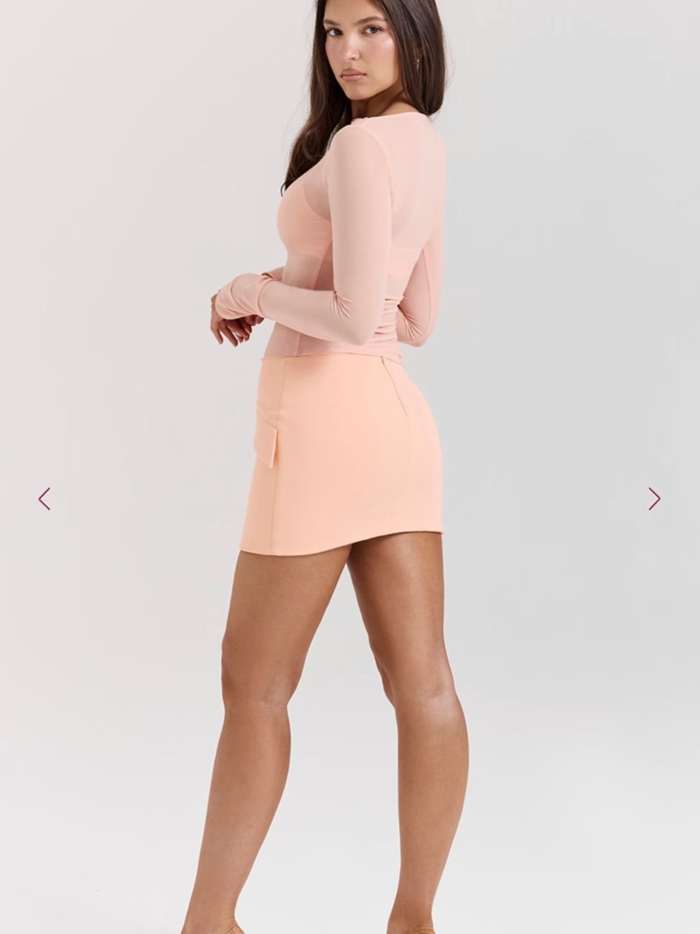 House of CB Cici Sorbet A-Line Mini Skirt - Picture 2 of 5